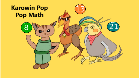 Karowin Number Game bird roster and cat characters